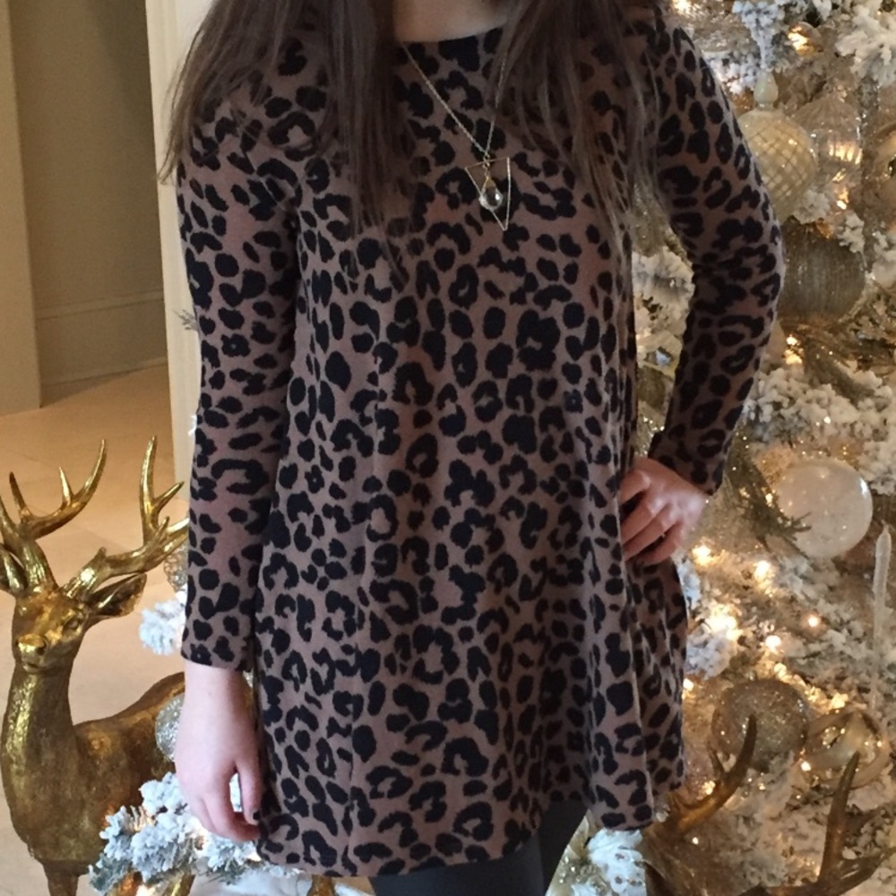 Peach Love Animal Print Tunic